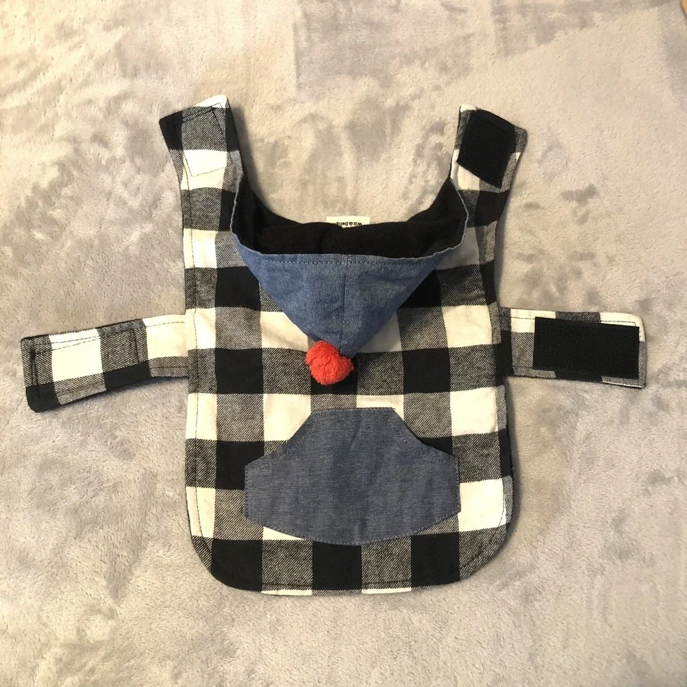 Wit & Delight Dog Puppy Jacket Coat Size XS (Measurements)‎ Chambray Plaid